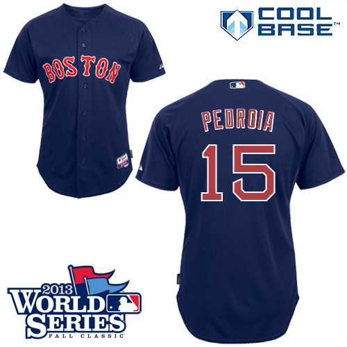 Dustin Pedroia #15 mlb Jersey-Boston Red Sox Women's Authentic Alternate Navy Cool Base Baseball Jersey